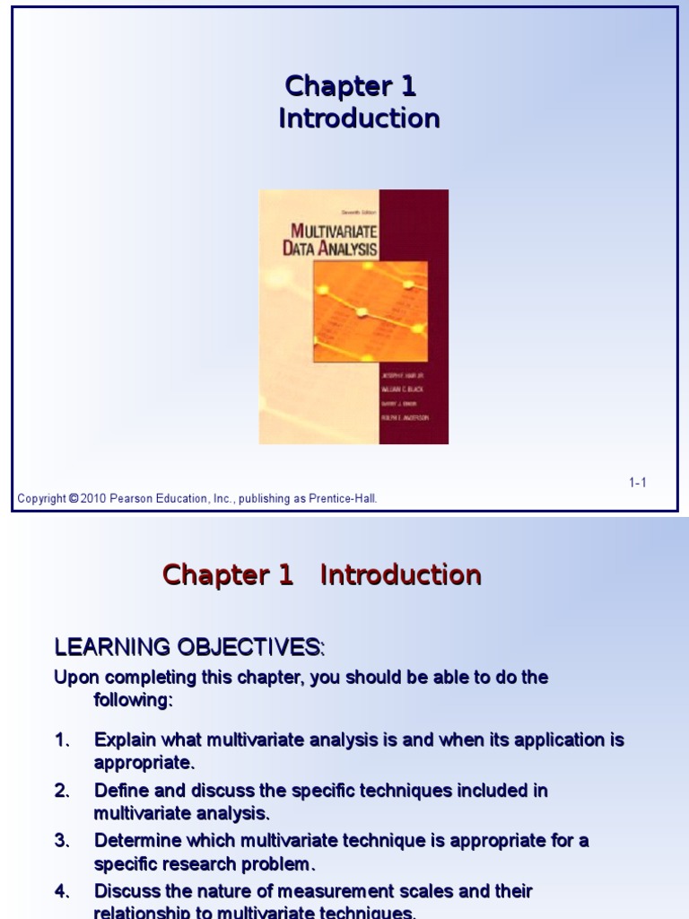 Multivariate Data Analysis Hair Chapter 01 - US 7e | PDF | Statistical ...