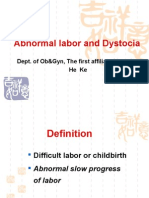 Abnormal Labor and Dystocia Causes, Evaluation and Management
