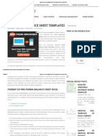Sample Pro Forma Balance Sheet Templates Excel - InvoiceTemp