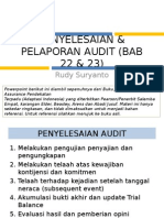 Penyelesaian Pelaporan Audit