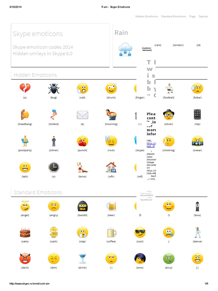 Rain - Skype Emoticons | PDF
