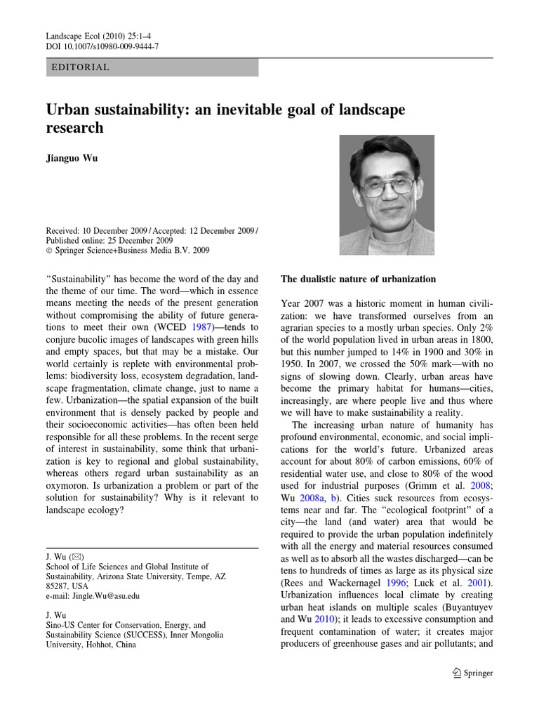 Urban Sustainability | PDF
