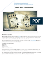 Working Principle of Thermal Motor Protection Relay