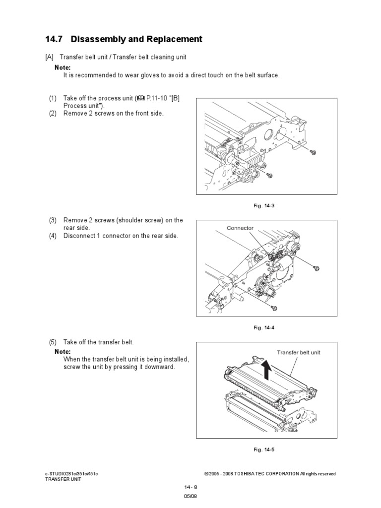 Disassembly Transferbelt ES281C PDF Electrical Connector