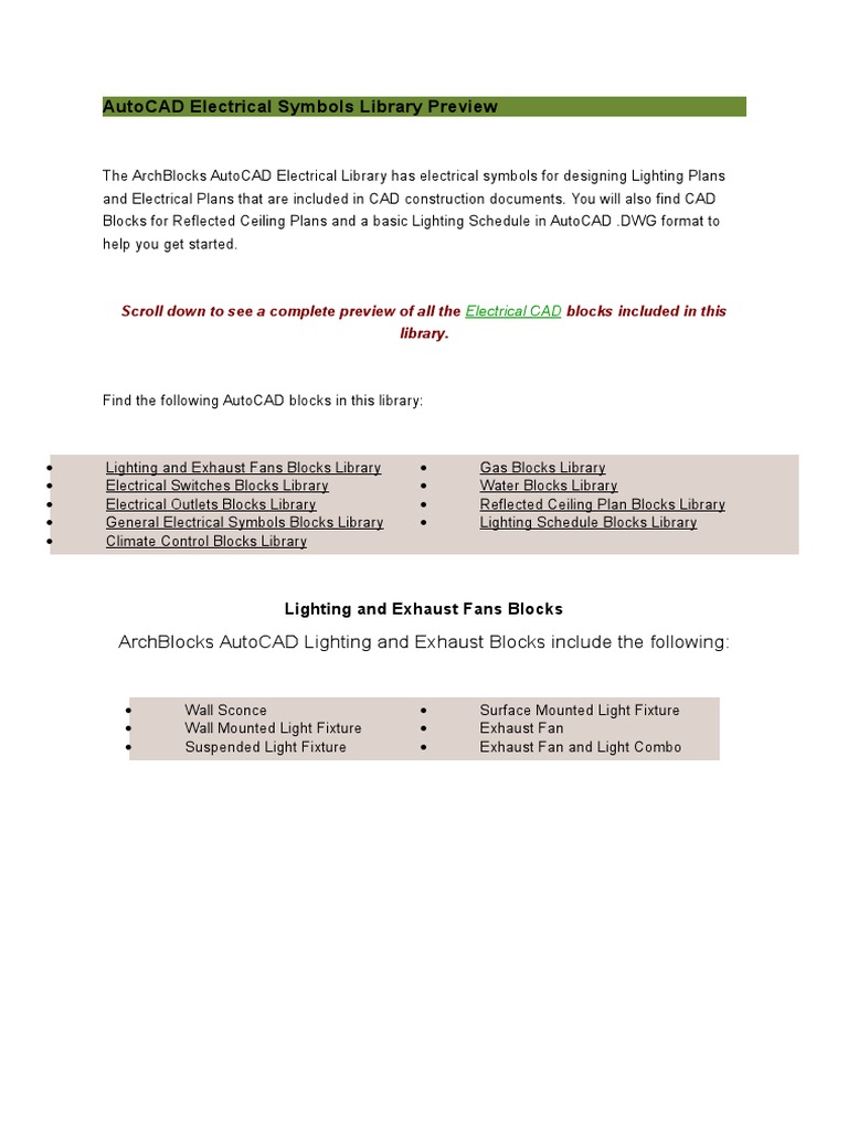 Autocad Electrical Symbols Library Preview