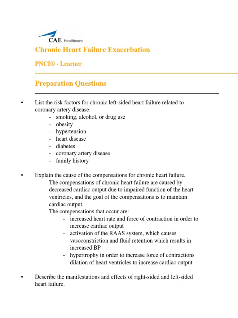 Chronic Heart Failure Exacerbation | PDF | Heart Failure | Heart