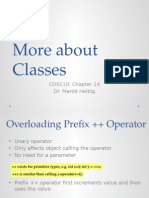 More About Classes: COS110: Chapter 14 Dr. Mardé Helbig