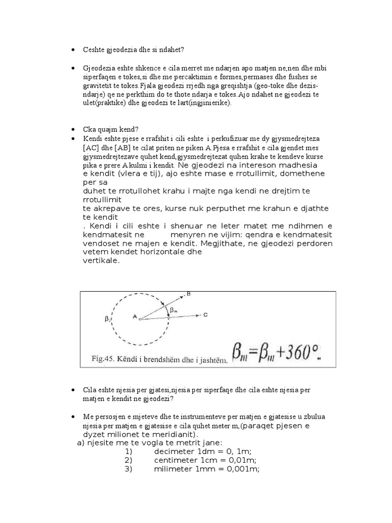 Cka Eshte Gjeodezia Dhe Si Ndahet | PDF