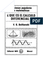Qué Es Cálculo Diferencial - V. G. Boltianski