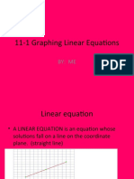 11-1 Graphing Linear Equations