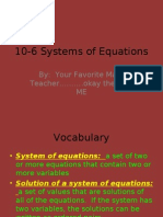 10-6 Systems of Equations