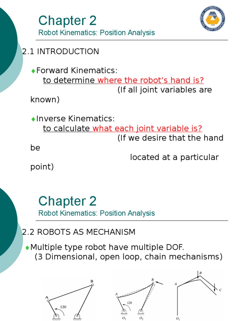 Robot Kinematics: Forward & Inverse Analysis | PDF | Cartesian ...