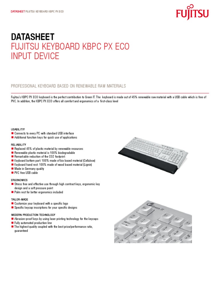 Fujitsu Keyboard Kbpc Px Eco