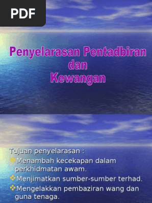 Penyelarasan Pentadbiran  PDF