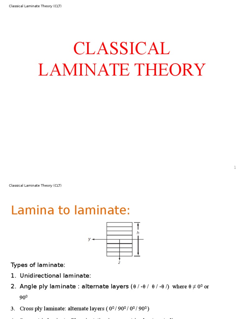Classical Laminate Theory PDF Stress (Mechanics) Deformation