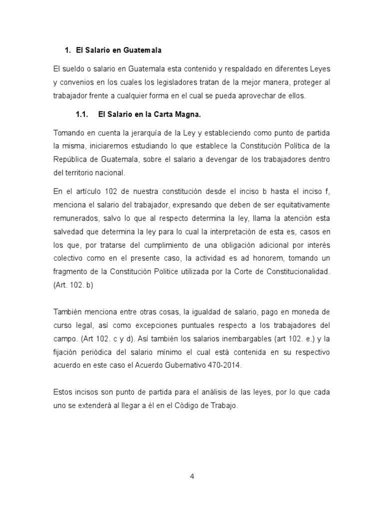 El Salario en Guatemala | PDF | Salario mínimo | Salario