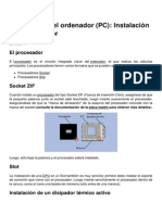 Ensamblaje Del Ordenador PC Instalacion Del Procesador