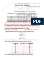 Exercícios de Estatística - Distribuição de Freqüências