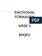 Emotional Formalism Week 3