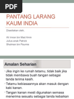 Pantang Larang Kaum India