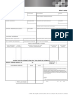 Bill of Lading sample