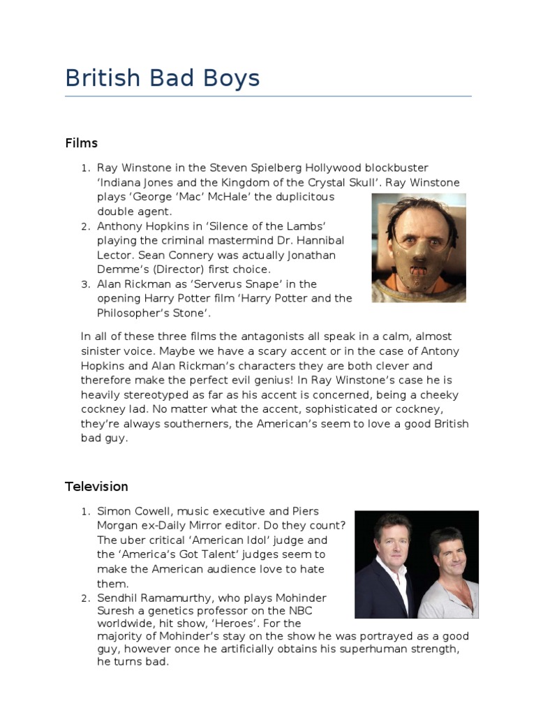 British Bad Boys in Film and TV PDF
