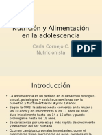 NutriciOn y AlimentaciOn Del Adolescente.