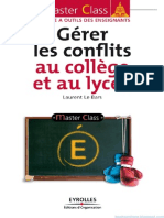 Gérer Les Conflits Au Collège Et Au Lycée - Eyrolles