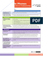 SYNC Troubleshooting Mobile Phones