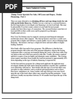 Download Dump Truck Specials For Sale Off Lease and Repos  Dealer  Financing  Part 1  by Jim Casa SN28209314 doc pdf
