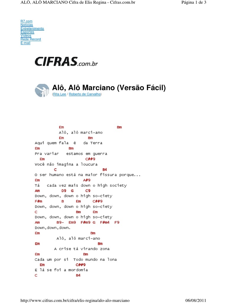 Cifras de "Al, Al Marciano" | PDF