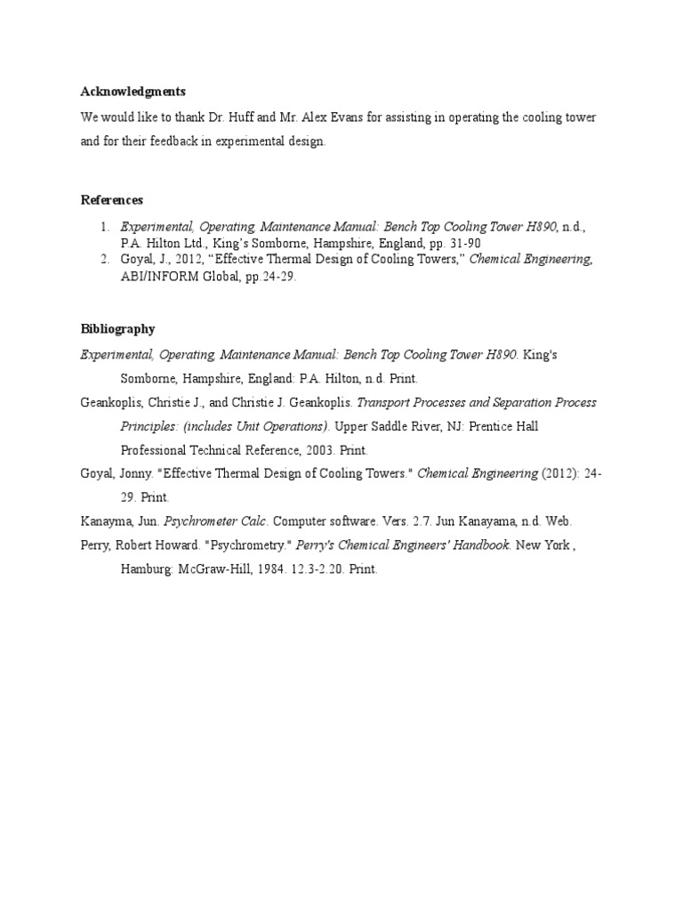 Cooling Tower Research Acknowledgments | PDF | Technology & Engineering