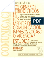 Tipologías Detipologías de Géneros Periodísticos en España. Hacia Un Nuevo Paradigma Géneros Periodísticos en España. Hacia Un Nuevo Paradigma