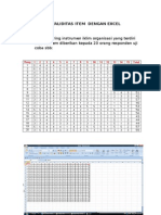 Uji Validitas Item Dengan Excel