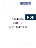 Aieee 2009 Maths