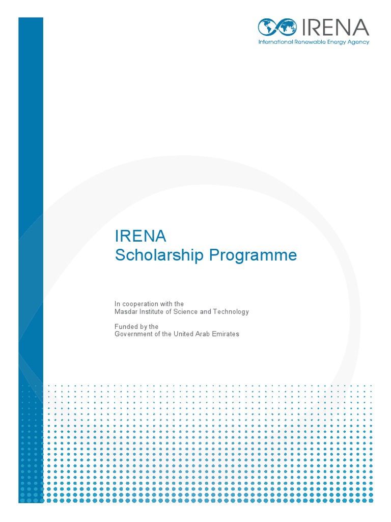 Irena Scholarship Programme | PDF | Renewable Energy | Sustainable ...