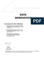 Data Warehouse: A Summary of Key Concepts and Considerations