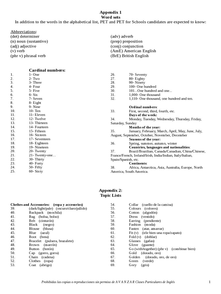 Vocabulario de Cambridge para PET/B1 InglésEspañol