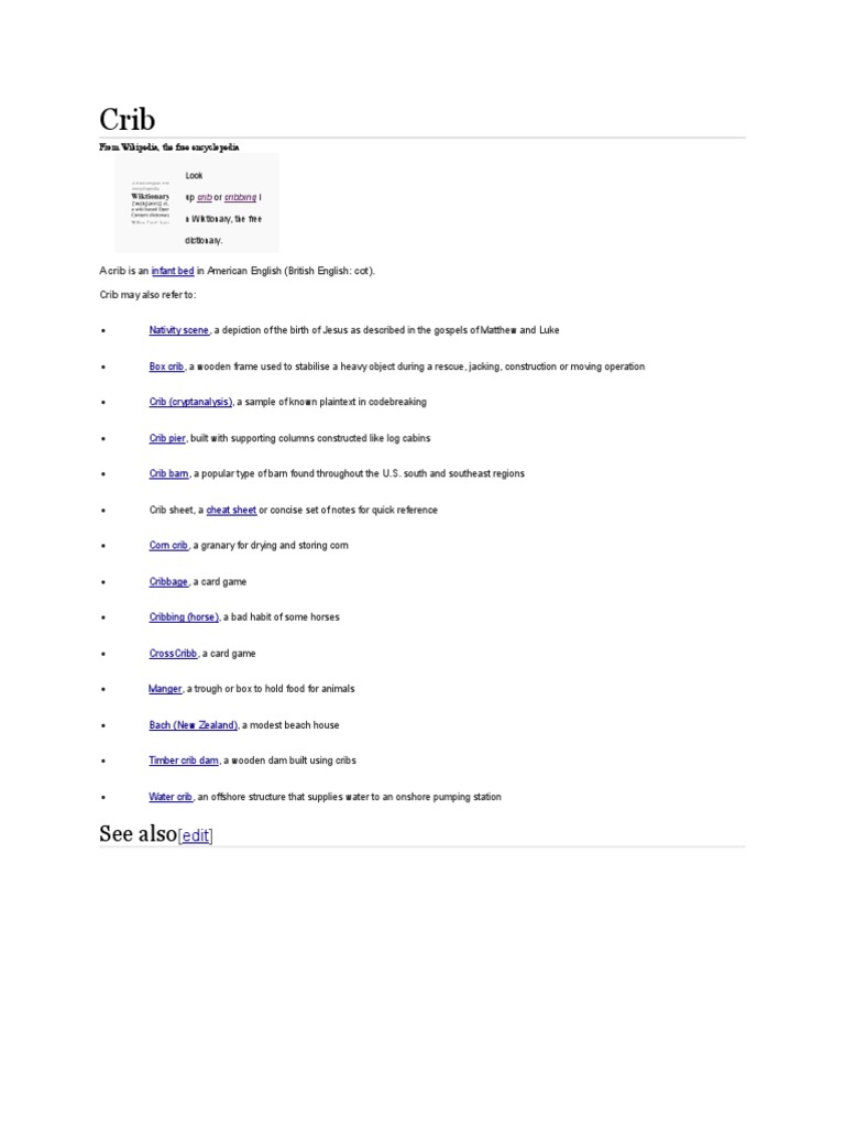 Crib | PDF
