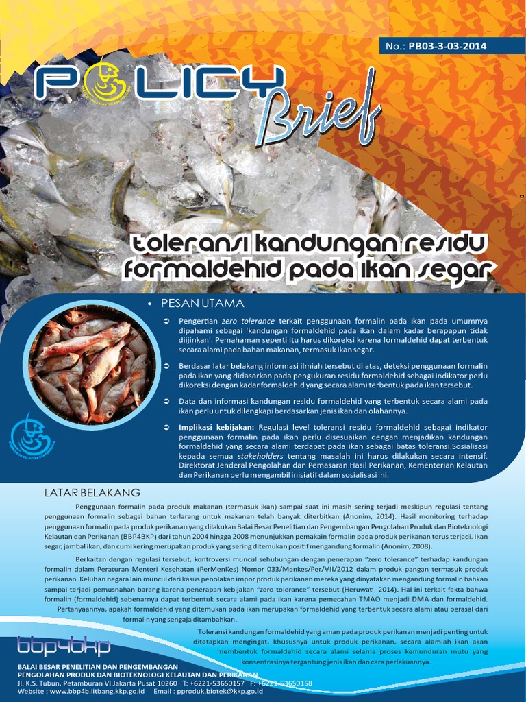 FOLMALIN FORMALDEHID TERBENTUK ALAMI  PADA IKAN pdf
