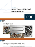Presentation: Application of Taguchi Method To Reduce Rust