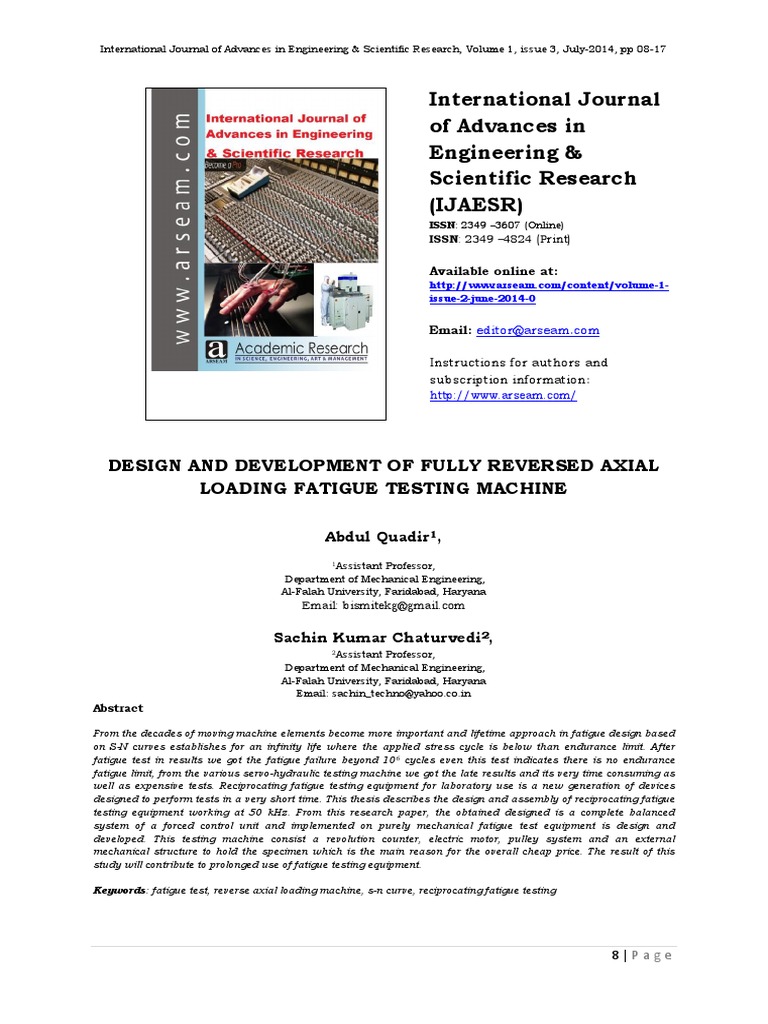 Thesis fatigue testing image