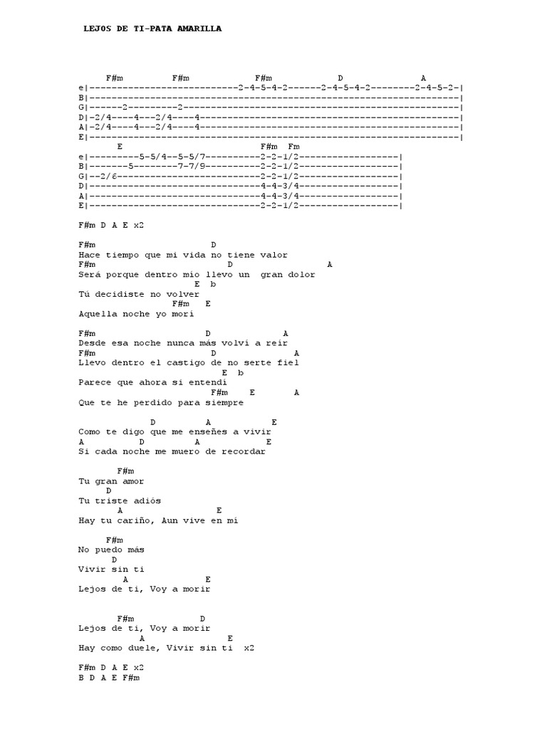 LA DE LEJOS ACORDES visual data 6