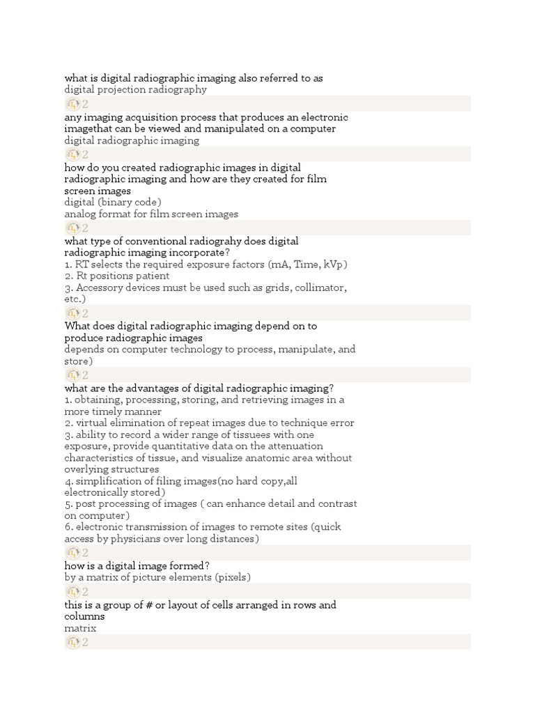 Radiography Quizlet PDF Medical Imaging Radiography