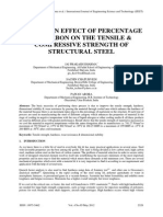 STUDIES ON EFFECT OF PERCENTAGE OF CARBON ON THE TENSILE & COMPRESSIVE STRENGTH OF STRUCTURAL STEEL