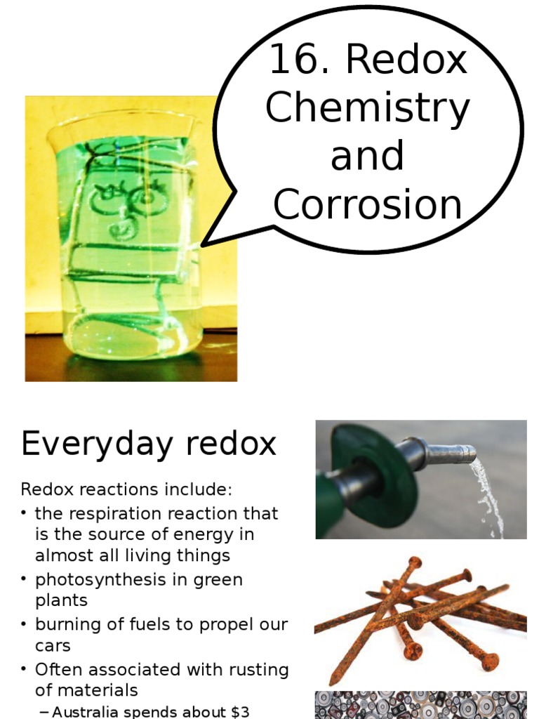 Redox Chemistry and Corrosion Overview | PDF | Redox | Manganese