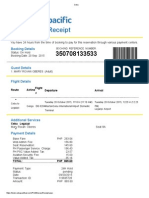 Itinerary Receipt: Booking Details