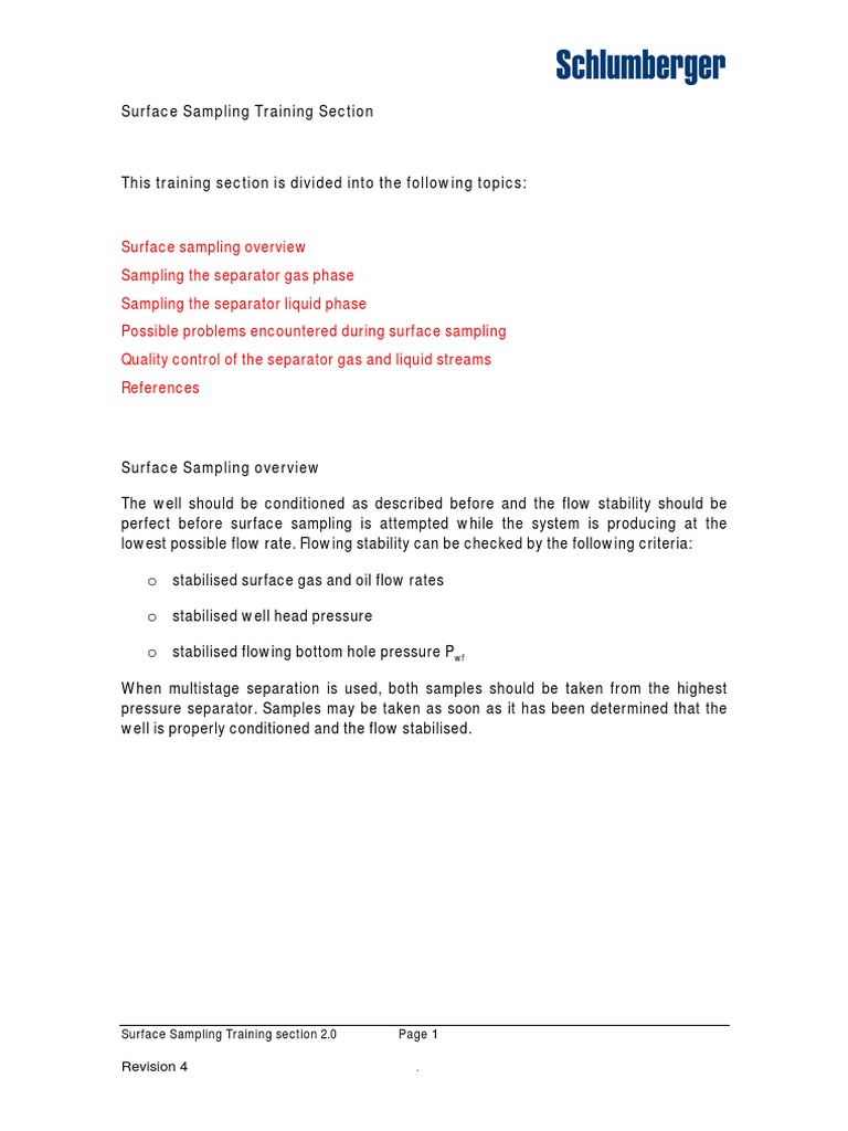Surface Sampling Training Guide | PDF | Phase (Matter) | Gases