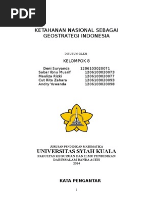 Ketahanan Nasional Sebagai Geostrategi Indonesia Makalah Pkn