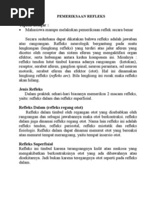 Pemeriksaan Refleks Pdf